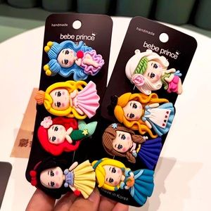 New Disney Princess inspired 4pc Set Of Hair Clips